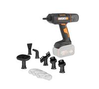 WORX Nettoyeur vapeur à main sans fil 18 V (20 V maximum) WX770.9, nettoyeur vapeur pour 220 °C, tue les germes, préchauffage 8 secondes, nettoyeur vapeur léger et portable pour la maison et la