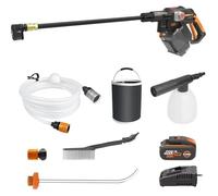 WORX Nitro 18V(20V Max) Nettoyeur Haute Pression sans Fil Hydroshot WG633E.1, PowerShare, Nettoyage de Terrasse Lavage de Voiture, M