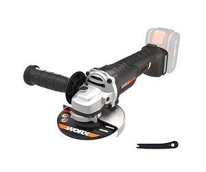 WORX NITRO - Meuleuse d'Angle sans Fil 20V - Moteur Brushless - Avec Poignée Auxiliaire, Disque, Carter, Coffret de rangement - Ø 125 mm - WORX WX812.9 (livrée sans batterie ni chargeur)