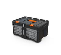 Rangement 3 tiroirs organisateurs - WORX BY KETER - STACK N ROLL - 48 x 33 x 23 cm - Noir