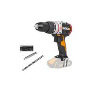 WORX - Perceuse à percussion sans fil Brushless 20V - 2Ah- WX373.9- ⌀13mm(Livrée sans batterie ni chargeur, 2 vitesses, accessoires)