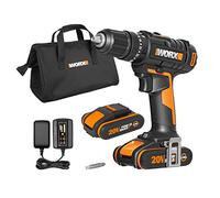 WORX - Perceuse-visseuse à percussion sans fil 20V - 50Nm - ⌀13mm - WX370.1 (Livrée avec 2 batteries 20V - 2Ah)