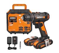 WORX Perceuse Visseuse Sans Fil 18V (20V Max) WX100.3, 30 Nm, 2 Batteries