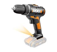 WORX - Perceuse-visseuse sans fil 20V - WX101.9 - 30 Nm ⌀30mm bois (2 vitesses, livrée sans batterie ni chargeur, Embout double, sac de transport et coffret)
