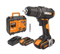 WORX Perceuse-Visseuse sans Fil 20V WX108, Couple Max de 40Nm, Mandrin ⌀13mm, Idéale Pour les Petits Travaux, 2 Vitesses Variables, Compacte et Légère, Avec 1 Batterie 2Ah et Chargeur Rapide