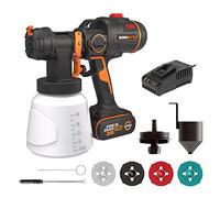 WORX Nitro - Pistolet à Peinture sans Fil Brushless 20V -2 Ah - WX020 (Livré avec Une Batterie et Un Chargeur Rapide, récipient de 1L, 3 Modes, 4 Buses, Facile à Nettoyer)