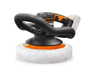 WORX Polisseuse Orbitale sans Fil 20V WX856.9, Plaque ⌀254 mm, Moteur Puissant, Design Compact et Ergonomique, Avec 2 Bonnets de Haute Qualité, Sans Batterie ni Chargeur