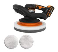 WORX Polisseuse Orbitale sans Fil 20V WX856, Plaque de 254 mm, Moteur Puissant, Design Compact et Ergonomique, Avec 2 Bonnets de Haute Qualité, Livrée avec Batterie et Chargeur