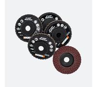 Worx Roues abrasives à lamelles de 5,1 cm pour meuleuse WX741L MakerX, grain 80