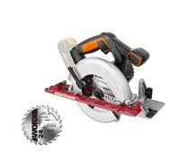 WORX - Scie Circulaire sans Fil 20V - Biseau de 0-50° - Avec Adaptateur Aspiration et Lame Bois - Tous Type de Coupes - Système ExacTrack - ⌀ Max 55 mm - WX530.9 (livrée sans batterie ni chargeur)