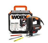 WORX Scie sauteuse 550W WX477.1 | Coupe jusqu'à 65 mm, mouvement pendulaire, vitesse variable et 3 lames incluses