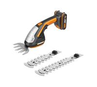 WORX Set Sculpte-Haies et Taille-Herbes sans Fil 20V WG801E, taille-haies 3 en 1, set de 3 lames avec malette de transport, livré avec 1 batterie 2Ah et chargeur rapide