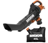 Aspirateur souffleur électrique de feuilles 3000W avec broyeur/aspirateur de feuilles Appareil 3 en 1, WG505E - Worx