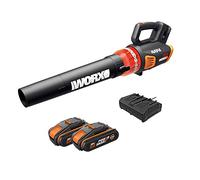 WORX - Souffleur de feuilles sans fil Brushless 20V - WG584E (Livré avec batterie et chargeur, Technologie Turbine, 3 vitesses, jusqu'à 145km/h, 720m3/h)