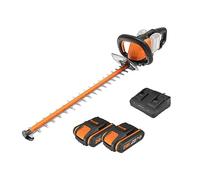 WORX - Taille-Haies Électrique sans Fil 40V - Lame de 60 cm - Ø27 mm - Lames à Double Action - Léger et Ergonomique - Idéal pour Les Haies Envahissantes - Livré avec Batteries et Chargeur - WG284E.1