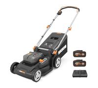 WORX Nitro - Tondeuse à Gazon sans Fil 40V - 4Ah - Surface Maximum de 500 m² - Ø41cm - 50L - Coupe jusqu'aux Bordures - 6 Hauteurs de Coupe - Livrée avec 2 Batteries et Chargeur - WG745E