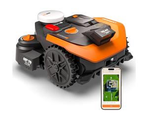 WORX Vision Cloud 2WD Robot Tondeuse WR308E, sans Fil périphérique, jusqu'à 800 m² (évitement d'obstacles par IA, Navigation VSLAM + RTK Cloud, cartographie Auto, contrôle Via l'app, Cut-to-Zero)