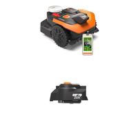 WORX Vision Cloud 2WD WR303E Robot Tondeuse 300 m² sans Fil périphérique + Cut-to-Zero (évitement d'obstacles par IA, Navigation VSLAM + RTK Cloud, cartographie Automatique, contrôle Via Application)