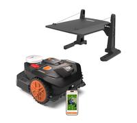 WORX Vision Cloud 2WD WR304E Robot Tondeuse 400 m² sans Fil périphérique + Garage (évitement d'obstacles par IA, Navigation VSLAM + RTK Cloud, cartographie Automatique, contrôle Via Application)