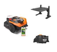 WORX Vision Cloud 2WD WR305E Robot tondeuse 500 m² sans fil périphérique + Garage + Cut-to-Zero (évitement d'obstacles par IA, navigation VSLAM + RTK Cloud, cartographie automatique, contrôle via app)