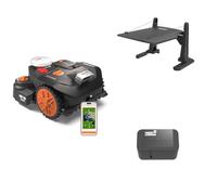 WORX Vision Cloud 2WD WR306E Robot Tondeuse 600 m² sans Fil périphérique + Garage + Antivol (évitement d'obstacles par IA, Navigation VSLAM + RTK Cloud, cartographie Automatique, Cut-to-Zero)