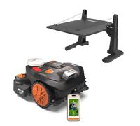 WORX Vision Cloud 2WD WR306E Robot tondeuse 600 m² sans fil périphérique + Garage (évitement d'obstacles par IA, navigation VSLAM + RTK Cloud, cartographie auto, contrôle via application, Cut-to-Zero)