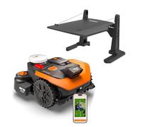 WORX Vision Cloud 2WD WR312E Robot Tondeuse 1200 m² sans Fil périphérique + Garage (évitement d'obstacles par IA, Navigation VSLAM + RTK Cloud, cartographie Auto, contrôle Via app, Cut-to-Zero)