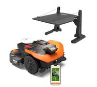 WORX Vision Cloud 2WD WR318E Robot Tondeuse 1800 m² sans Fil périphérique + Garage (évitement d'obstacles par IA, Navigation VSLAM + RTK Cloud, cartographie Auto, contrôle Via app, Cut-to-Zero)