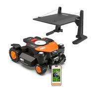 WORX Vision Cloud 4WD WR341E Robot Tondeuse 1000 m² sans Fil périphérique + Garage (évitement d'obstacles par IA, Navigation VSLAM + RTK Cloud, Pente de 84%, cartographie Auto, contrôle Via app)