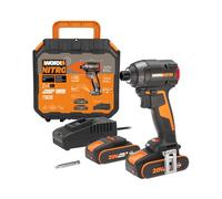 WORX Visseuse à chocs sans Fil 20V WX265, Couple Max de 200 Nm, 3 Vitesses, Moteur Brushless, Applications Multiples, Compacte et Ergonomique, Eclairage LED, Avec 2 Batteries 2Ah et Chargeur