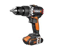 WORX W373.3 Perceuse à percussion sans balais avec 2 batteries 20 V 4 Ah