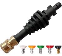 Worx WA4013 Lance courte pour adaptateur de tige d'extension pour nettoyeur de voiture Worx Outil de nettoyage rapide Accessoires de tige