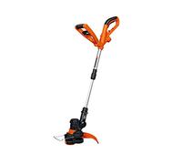 WORX WG118E Débroussailleuse 550 W/Appareil 2 en 1 : peut également être utilisé comme coupe-gazon - Avec poignée supplémentaire, arceau de protection, roue et protection de sécurité