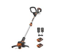 WORX WG163E Débroussailleuse sans fil 18 V (20 V max) avec alimentation de commande et 2 batteries Noir