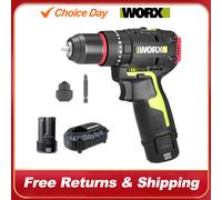 WORX WU130X 12V tournevis électrique sans fil perceuse 40Nm moteur sans brosse pour le travail des métaux maison batterie au Lithium outils électriques WU130X-9