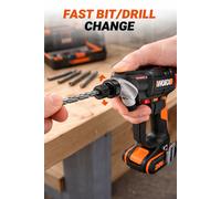 WORX WX177 20V Perceuse À Impact Vis À Vis 2-En-1 Système Rapide Ensemble Neuf