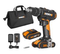 WORX - Perceuse-visseuse à percussion sans fil 20V - 50Nm - ⌀13mm - WX370.1 (Livrée avec 2 batteries 20V - 2Ah)