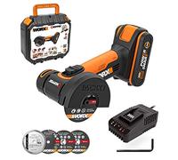 WORX WX801 Meuleuse d’angle 18V (20V MAX), sans fil, 2,0Ah, avec batterie et chargeur, disque 76 mm, compacte et maniable, idéale pour métal, carrelage et plastique.