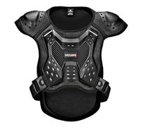 WOSAWE Adultes Gilet de Protection, Moto Respirant Protecteur Le Dos et la Poitrine pour Vélo, Motocross, Patinage, Ski, Snowboard (07 Noir, S)