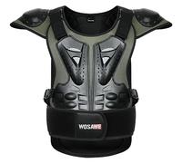 WOSAWE Adultes Gilet de Protection, Respirant Armure Protecteur Le Dos et la Poitrine pour Moto Cyclisme Patinage Snowboarding (15 Vert, M)