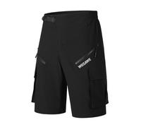 WOSAWE Shorts de Cyclisme Respirant Confortable Cuissard de Vélo pour Casual VTT Randonnée Pêche Camping (Neu Noir, L)