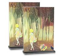 woshilaoDS 2 Pièces Présentoir de Table Acrylique, Porte-affiches Acrylique, Chevalet de Table, Support Menu de Livre Transparent Format A5, Support de Marchandises