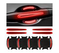 woshisanni 8PCS Protecteur Poignée Porte de Voiture pour MG ZS EV EZS 2017-2022 2023 2024, Bandes Réfléchissantes Autocollants de Protection Portiere Voiture,Red