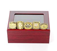 WOSHUAI 5 Rugby San Francisco 49ers Replica Championship Ring Set, avec BoîTe en Bois De Luxe, Cadeaux pour Jeunes Enfants Hommes GarçOns Femmes Taille 11