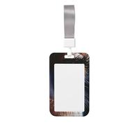 Woshuwo A Human Eye Porte-badge coulissant en plastique rigide pour cartes de travail pour infirmières et bureau