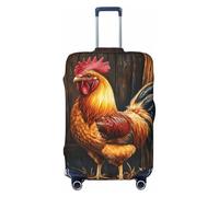 Woshuwo American Rooster Housse de protection élastique pour valise, anti-poussière, résistante aux rayures, convient aux valises de 55,9 à 61 cm