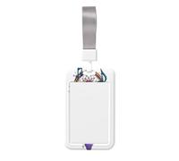 Woshuwo Attrape-rêves avec notes de musique coulissantes en plastique rigide pour carte de travail, porte-badge pour infirmières, bureau