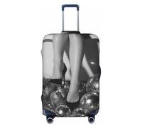 Woshuwo Baignoire pour femme - Balles disco élastiques - Housses de voyage résistantes à la poussière et aux rayures - Pour valises de 55,9 à 61 cm