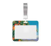 Woshuwo Beau porte-badge coulissant en plastique rigide pour cartes de travail, porte-nom pour infirmières et bureaux