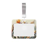 Woshuwo Belles fleurs coulissantes porte-badge d'identification en plastique dur étui de protection pour infirmières bureau
